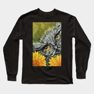 Cat in the Flowers Long Sleeve T-Shirt